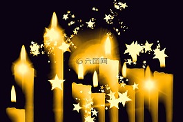 圣誕節(jié),蠟燭,明星