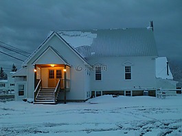 教堂,雪,冬天