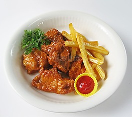 深,油煎,雞