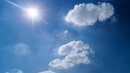 天空,藍色,云