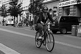 ciclista,黑與白,夫人