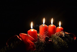 蠟燭,圣誕節(jié),來(lái)臨