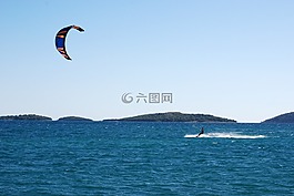 風(fēng)箏,降落傘,海