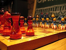 象棋,紅色,宏