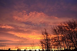 上午,太陽,紅色