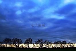 景觀,藍(lán)色,天空