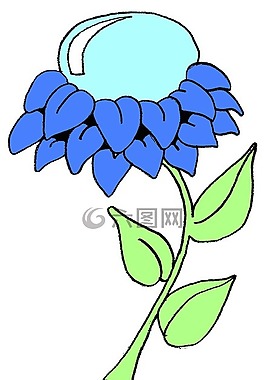 花卉,幻想,藍(lán)色