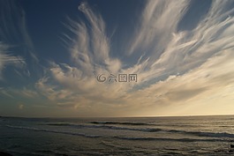 天空,云,日落