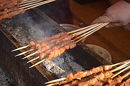 烧烤,木炭,kabob