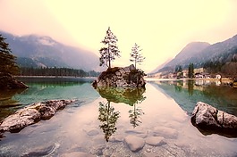 德國,湖,水