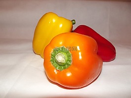 紅色,胡椒,黃色