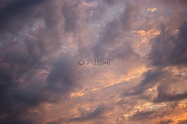 天空,夏天,云