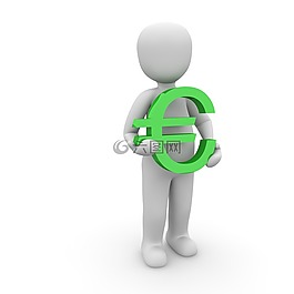 歐元,字符,3d