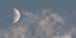 月亮,天空,云