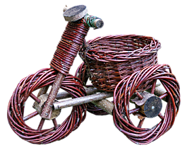 三轮车,篮洁具,编织