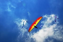 滑翔傘,哇,空氣