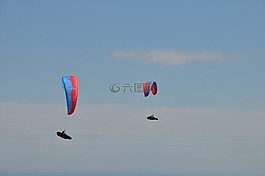 滑翔傘,極端,天空