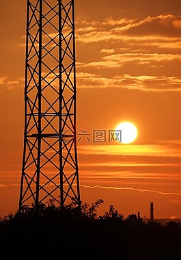 日落,當前,strommast