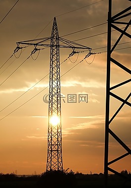 日落,當前,strommast