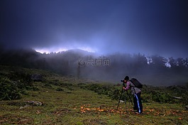 攝影師,山,景觀