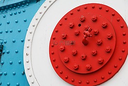 藍色,螺栓,特寫