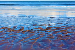 背景,海灘,藍色