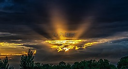 太陽,晚上,光線