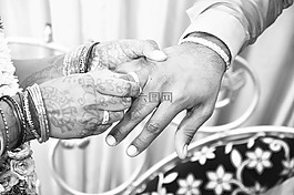 印度婚礼,手,环