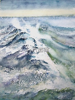 海,水,繪畫