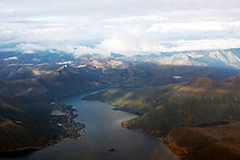 山,云,天空