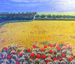 谷物,字段,繪畫