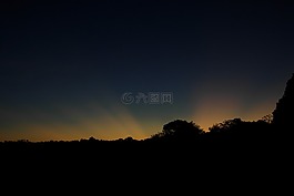 日落,圭亞那,自然