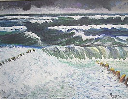 海,繪畫,圖像