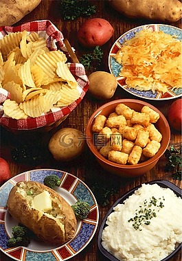 土豆,菜,烘烤的