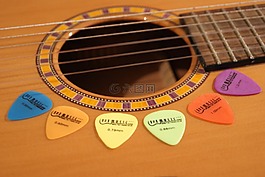 吉他,plectrums,字符串的文书