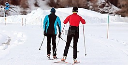 越野滑雪,冬天,雪