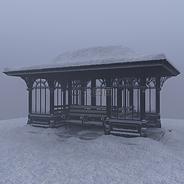 冬天,展館,雪