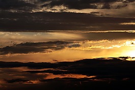 天空,云,日落