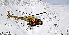 直升機,山,雪
