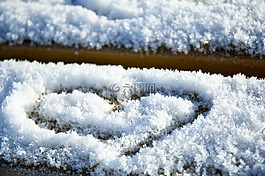 心,雪,情人节