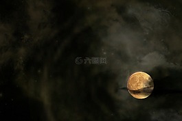 月亮,夜,云