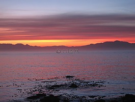 好望角,海岸,日落