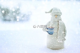 雪人,冬天,雪