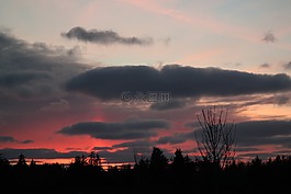 太平洋,天空,日落