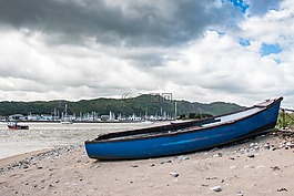 海灘,海,船