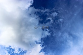 天空,藍色,白