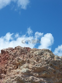 巖,云,藍色