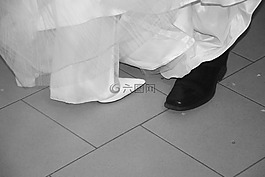 婚禮,鞋,新娘