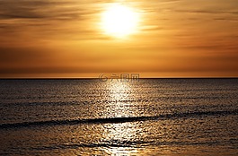 日落,海,abendstimmung