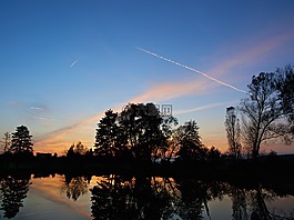 藍色小時,湖,水